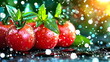 Frische Tomaten / Tomaten Poster / Frisches Gemüse Wallpaper / Rote Tomaten Illustration / Ai-Ki generiert