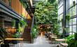 © Curioso.Photography - Public space or commercial building incorporating biophilic design principles, such as indoor gardens, natural light, and elements that mimic nature.