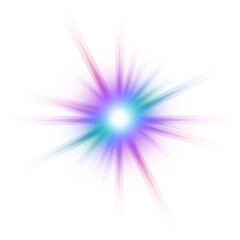 Wall Mural - purple starburst png with transparent background, shining star, colourful lens flare
