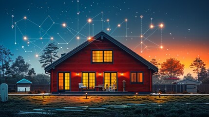 Wall Mural - iot home office setup: iot solutions for remote workers