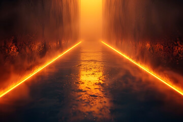 Canvas Print - Illuminated Pathway to Enlightenment:A Cinematic Journey of Wisdom and Experience