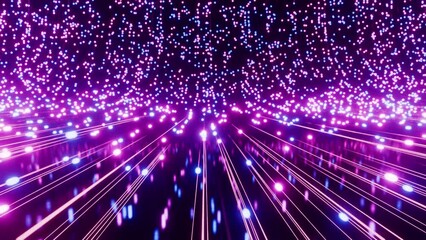 Wall Mural - Glowing looping particle network