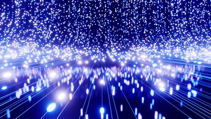 Wall Mural - Looping particle network