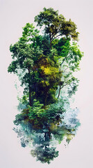 Canvas Print - Lush and Vibrant Ecosystem Showcasing the Importance of Biodiversity