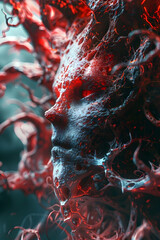 Canvas Print - Malevolent Eldritch Energies Channeled from the Void, Manifesting Curses and Hexes in Cinematic 3D Render