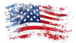 © mizan - Grungy American Flag for Fourth of July Decorations isolated on a transparent background