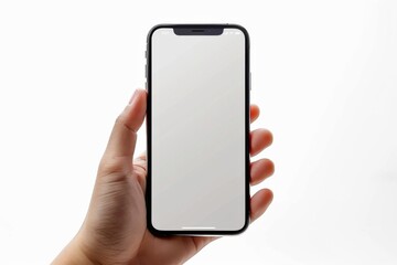 Blank Smartphone Mockup on Hand created with Generative AI