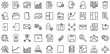 © Microstocke - Admin Dashboard Line icon pictogram symbol visual illustration Set