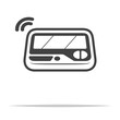 Hospital pager icon transparent vector isolated