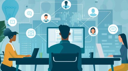 Poster - streamlining communication with the best hybrid workplace solutions