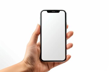 Blank Smartphone Mockup on Hand created with Generative AI
