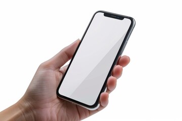 Blank Smartphone Mockup on Hand created with Generative AI