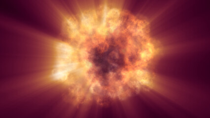 Canvas Print - fire flame explosion in space