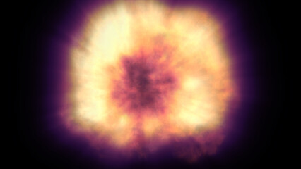 Canvas Print - fire flame explosion in space