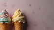 closeup tasty sweet ice cream with copyspace