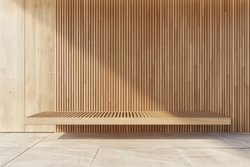 smooth wooden slats creating a sleek