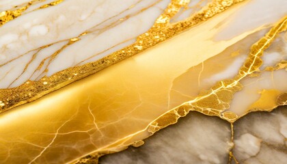 Aufkleber - gold marble texture close-up