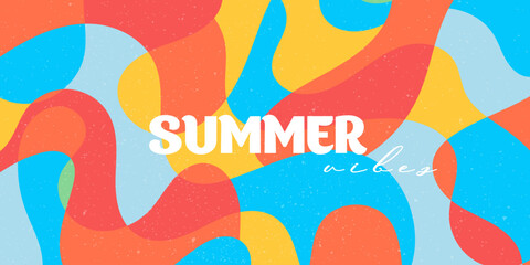 Fototapete - summer vibes . horizontal poster, greeting card, website header, label or flyer. modern layout desig
