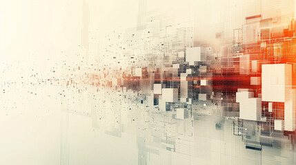 Poster - digital transformation conceptual for next generation technology era , space for your text