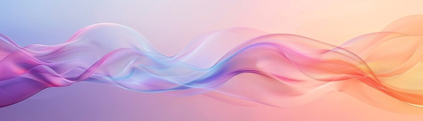 Wall Mural - stylish rainbow colours wavy lines on a transparent png overlay.