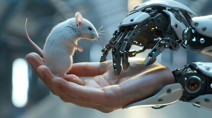 Poster - robot with mouse in hand
