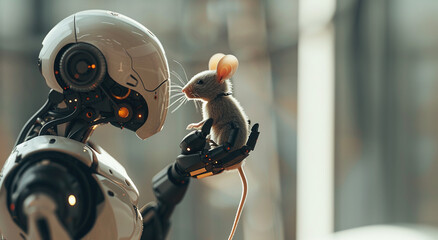 Poster - robot with mouse in hand