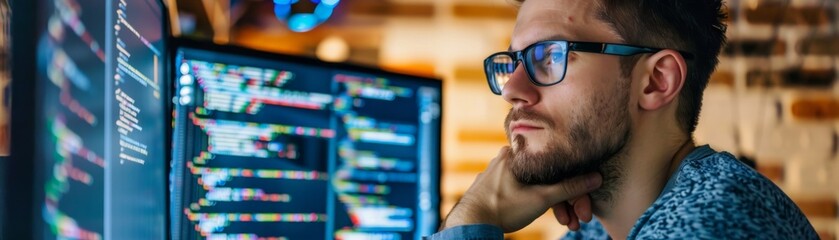 Poster - Software developer, news researcher, web developer, designer, and programmer in office. Cybersecurity designer and problem solver.