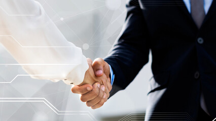 Business people shaking hands for an agreement