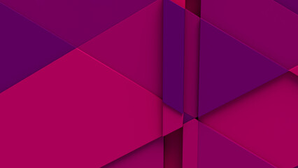 Pink and Purple Tech Background with a Geometric 3D Structure. Clean, Minimal design with Simple Futuristic Forms. 3D Render.