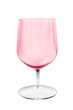 Pink wineglass isolated
