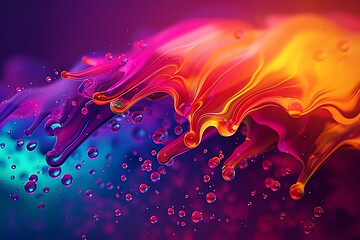 Wall Mural - Abstract colorful background. Oil and water drops. Rainbow blurred texture