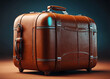Old leather suitcase