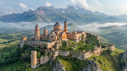 monastery in the caucasus mountains