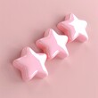Half-filled Stars Rating Icon Depict a 3D icon of five stars, with the first three fully filled and the last two half-filled, AI Generative