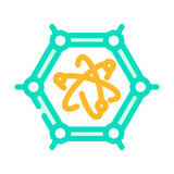 Fototapeta Tulipany - materials quantum technology color icon vector. materials quantum technology sign. isolated symbol illustration