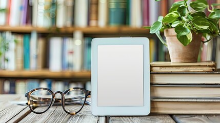 Tablet with blank screen. Perfect for presentation of website design and mockup.