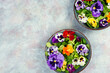 Salad made only from edible flowers.