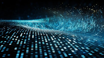 Aufkleber - A binary code sequence flowing like a river of data, representing the digital language that powers our world.