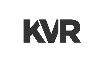 Poster - KVR logo design template with strong and modern bold text. Initial based vector logotype featuring simple and minimal typography. Trendy company identity.