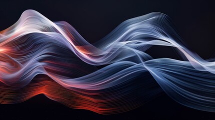 Poster - A captivating flow of data streams, represented by elegant lines and curves that gracefully intertwine and converge.