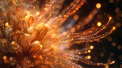 Poster - capture of fireworks illuminating a cityscape, highlighting the interplay of light and architecture.
