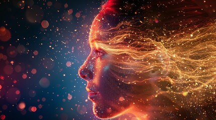 Poster - Witnessing the birth of new ideas within the effervescent matrix of artificial intelligence, as innovation sparks and ignites.