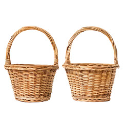 Empty Baskets front view full length isolate on transparency background PNG