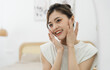 © Q88 - Portrait of beautiful woman at home.