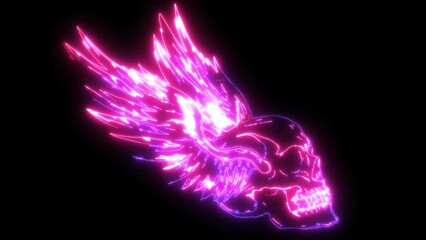 Sticker - video of Skull with Wings