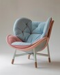 Modern Pastel Armchair in Minimalist Interior Design Setting