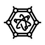 Fototapeta Tulipany - materials quantum technology line icon vector. materials quantum technology sign. isolated contour symbol black illustration