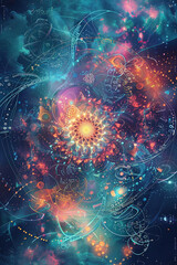 Wall Mural - astrology. astrologer calculates natal chart and makes a forecast of fate tarot cards, fortune telli