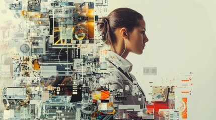 An education and work experience in the field of computer technology. A collage of art...