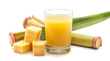 Sugarcane Juice isolated on a transparent background